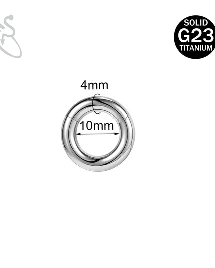ZS 1PC G23 Titanium Hoop Earring for Women Silver Plated Circle Earring Large Gauge Seputm Nose Ring 2/4/6/8/10/12G Punk Earring