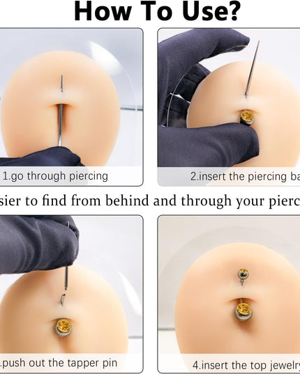 ASTM F136 Hypoallergenic G23 Titanium 14G Internally Threaded Belly Button Rings Petite Navel Ring Colorful CZ Belly Bars 10Mm for Women Body Piercing Jewelry with Changing Tool Tapper