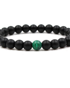 Black with green / 8 mm