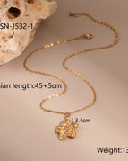 NMSN J5321 Large Necklace / 18K