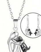 Silver  Black girl and Dog se