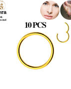 10Pcs Gold Color / 0.8X9Mm