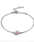 Pink sliver bracelet