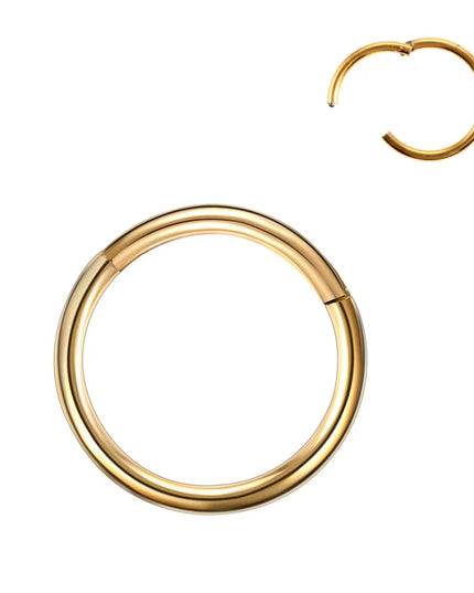 1PC Hinged Segment Nose Hoop Rings Women Surgical Steel Nose Rings Septum Clicker Ring Ear Daith Hoop Earring Piercing Jewelry