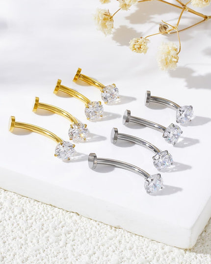 14G Titanium Floating Belly Button Rings for Women Flat Back Belly Rings 8Mm/10Mm/12Mm/14Mm Belly Piercing Jewelry