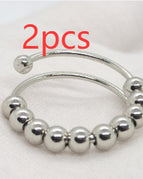 Silver / Stainless steel A style / 2PCS
