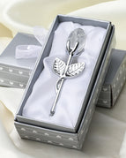 Silver Rod White Rose