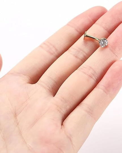 14G Titanium Floating Belly Button Rings for Women Flat Back Belly Rings 8Mm/10Mm/12Mm/14Mm Belly Piercing Jewelry