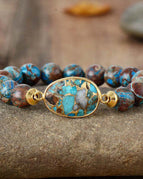 Large pendant stone bracelet
