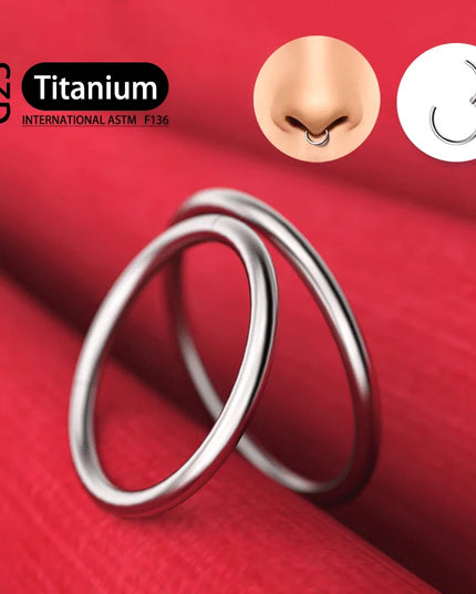 G23 Titanium 20G Earrings Nose Ring Septum Hoop Piercing Body for Women Man Segment Lip Rings Cartilage Tragus Ear ​Jewelr