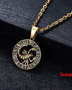 Scorpio wears a chain