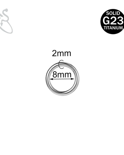 ZS 1PC G23 Titanium Hoop Earring for Women Silver Plated Circle Earring Large Gauge Seputm Nose Ring 2/4/6/8/10/12G Punk Earring
