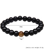 Black Round beads / 8mm