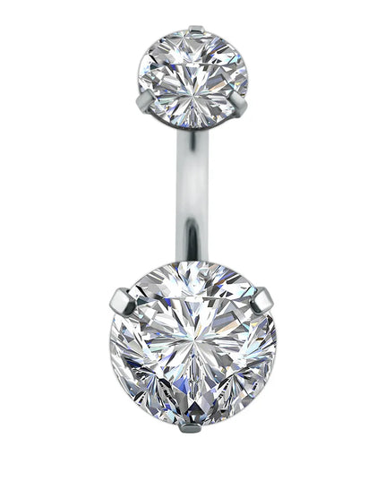Crystal Belly Button Rings Navel Ring Zircon Drop Dangle Body Belly Piercing Jewelry for Women Beach Belly Navel Rings