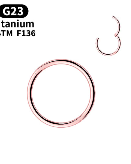 G23 Titanium Nose Rings Mixed Color Body Clips Hoop for Women Men Cartilage Piercing Jewelry Segment Lip Ear L Ring Hoop