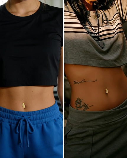 1/4 Inch Short Belly Button Rings 14G 6Mm Stainless Steel Short Belly Navel Button Rings for Women Men