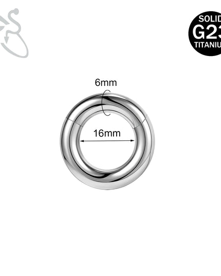 ZS 1PC G23 Titanium Hoop Earring for Women Silver Plated Circle Earring Large Gauge Seputm Nose Ring 2/4/6/8/10/12G Punk Earring