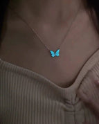 Fluorescent Butterfly Necklace