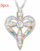 Love heart shaped cross / 10PCS