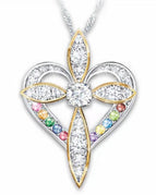 Love heart shaped cross / 1PC