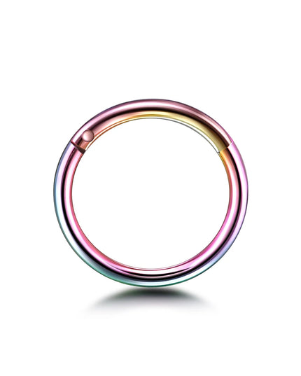 1PC 12G-20G Septum Piercing Surgical Steel Clicker Hinged Segment Ring Goth Nose Hoop Earrings Lip Ear Cartilage Helix Piercings
