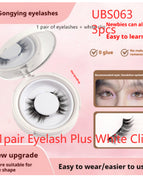 UBS063 3pcs / 1pair Eyelash Plus White Clip