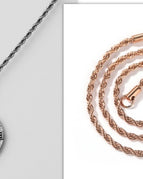 Silver hollow with rosegold
