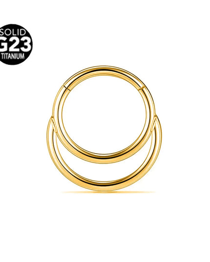ASTM F136 G23 Titanium 16G Snake Bee Moon Flame Septum Piercing Heart Tusk Helix Hinged Daith Conch Earring Opal Hoop Nose Ring