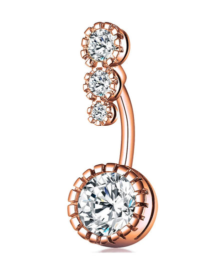 Crystal Belly Button Rings Navel Ring Zircon Drop Dangle Body Belly Piercing Jewelry for Women Beach Belly Navel Rings