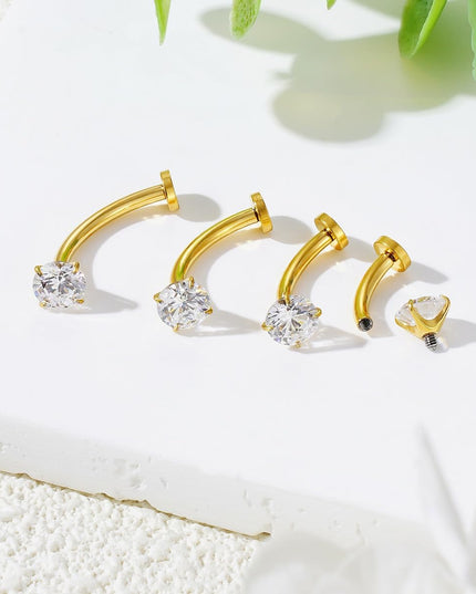 14G Titanium Floating Belly Button Rings for Women Flat Back Belly Rings 8Mm/10Mm/12Mm/14Mm Belly Piercing Jewelry