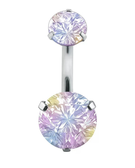 Crystal Belly Button Rings Navel Ring Zircon Drop Dangle Body Belly Piercing Jewelry for Women Beach Belly Navel Rings