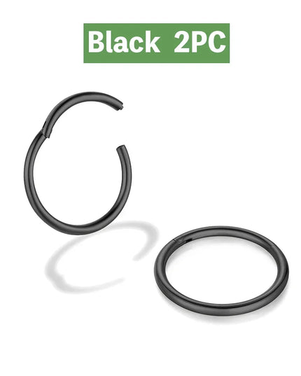 1/4Pairs 6/8/10/12Mm 316L Stainless Steel Nose Ring for Men Gold Color Hoop Earrings for Women Septum Tragus Piercing Jewelry