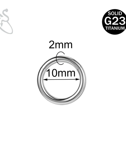 ZS 1PC G23 Titanium Hoop Earring for Women Silver Plated Circle Earring Large Gauge Seputm Nose Ring 2/4/6/8/10/12G Punk Earring