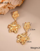 NSME J5311 Flower Earrings / 18K