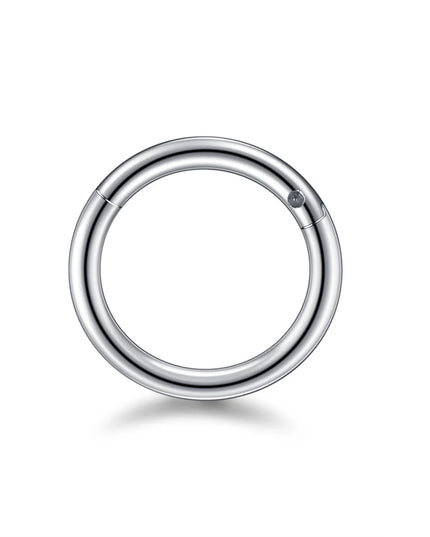 1PC 12G-20G Septum Piercing Surgical Steel Clicker Hinged Segment Ring Goth Nose Hoop Earrings Lip Ear Cartilage Helix Piercings