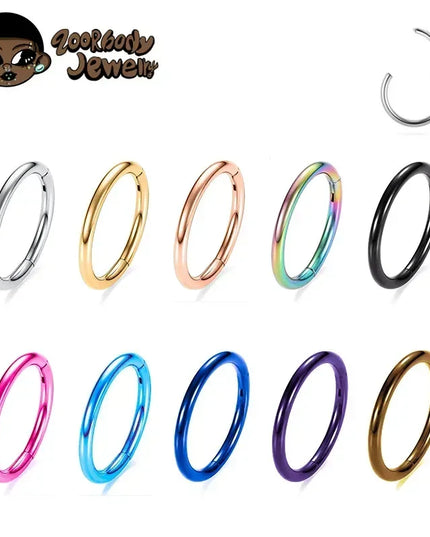 G23 Titanium Nose Piercing F136 Implant Grade 14G 16G 18G 20G Clicker Diaphragm Tragus Piercing Sexy Body Jewelry Wholesale