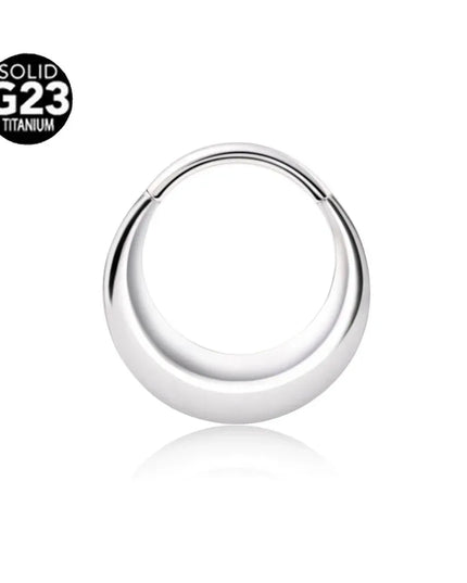 ASTM F136 G23 Titanium 16G Snake Bee Moon Flame Septum Piercing Heart Tusk Helix Hinged Daith Conch Earring Opal Hoop Nose Ring