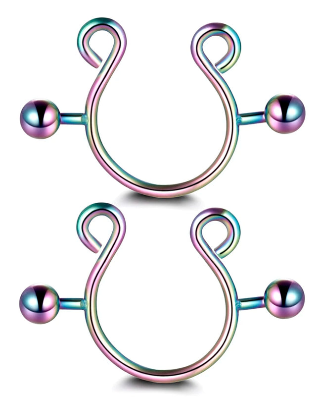 1Pair Stianless Steel Nipple Rings Piercing Jewelry Wholesale Women Sexy Clips Nipple Ring Clamps Pierced  Body Jewelry