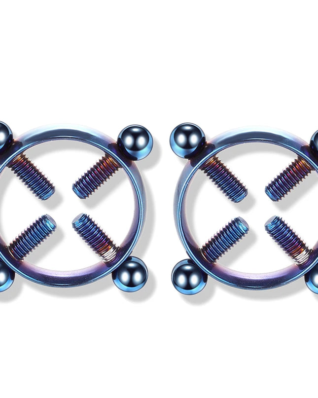 1Pair Stianless Steel Nipple Rings Piercing Jewelry Wholesale Women Sexy Clips Nipple Ring Clamps Pierced  Body Jewelry