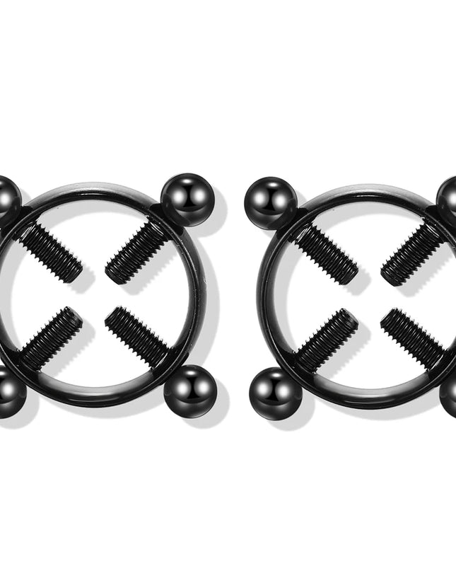 1Pair Stianless Steel Nipple Rings Piercing Jewelry Wholesale Women Sexy Clips Nipple Ring Clamps Pierced  Body Jewelry