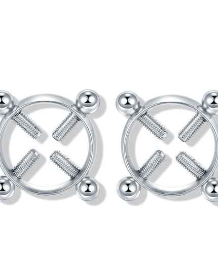 1Pair Stianless Steel Nipple Rings Piercing Jewelry Wholesale Women Sexy Clips Nipple Ring Clamps Pierced  Body Jewelry