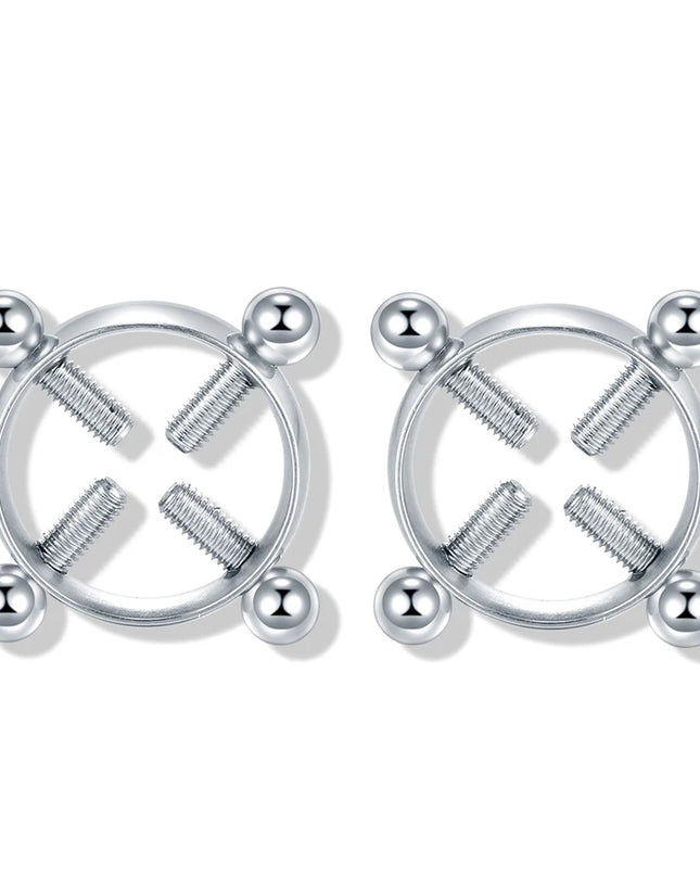 1Pair Stianless Steel Nipple Rings Piercing Jewelry Wholesale Women Sexy Clips Nipple Ring Clamps Pierced  Body Jewelry