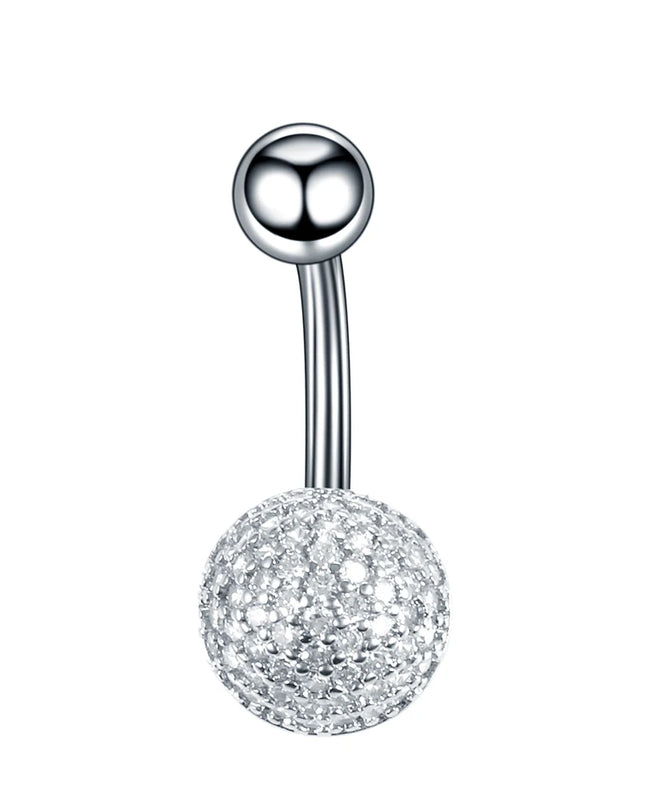 1PC Belly Button Piercing Crystal Ball Butterfly Navel Piercing Stainless Steel Belly Button Ring Cartilage Earring Jewelry