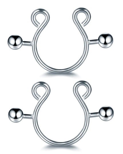 1Pair Stianless Steel Nipple Rings Piercing Jewelry Wholesale Women Sexy Clips Nipple Ring Clamps Pierced  Body Jewelry