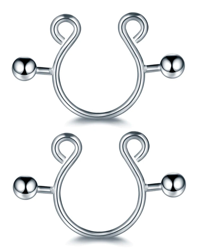 1Pair Stianless Steel Nipple Rings Piercing Jewelry Wholesale Women Sexy Clips Nipple Ring Clamps Pierced  Body Jewelry