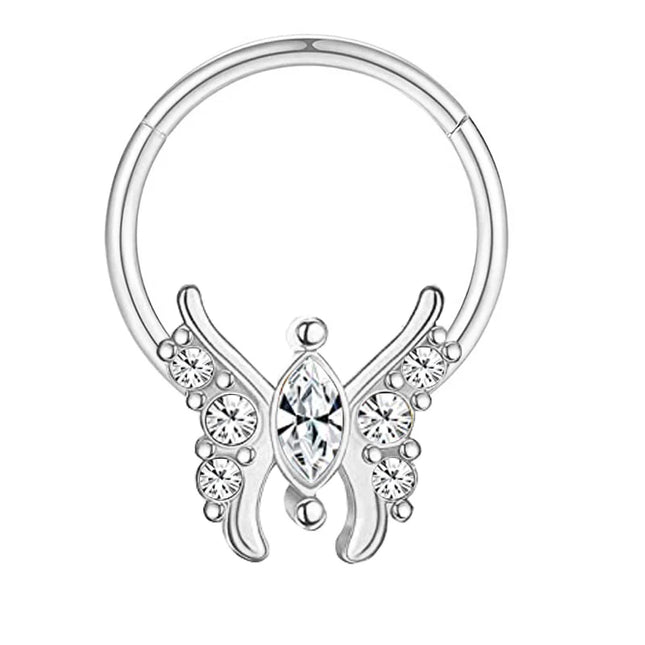 16G Stainless Steel Septum Ring Nose Hoop Ring Bee Bat Septum Piercing  Cartilage Hoop Helix Tragus Daith Small Earrings