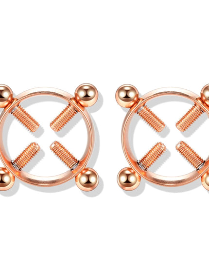 1Pair Stianless Steel Nipple Rings Piercing Jewelry Wholesale Women Sexy Clips Nipple Ring Clamps Pierced  Body Jewelry