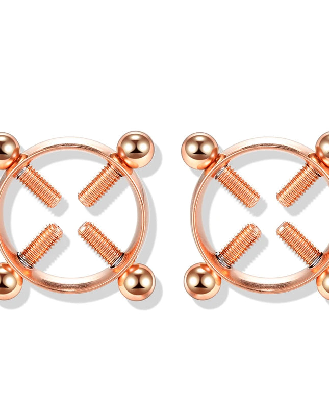1Pair Stianless Steel Nipple Rings Piercing Jewelry Wholesale Women Sexy Clips Nipple Ring Clamps Pierced  Body Jewelry