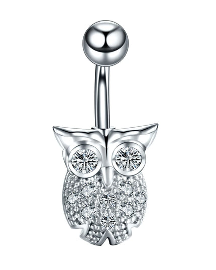 1PC Belly Button Piercing Crystal Ball Butterfly Navel Piercing Stainless Steel Belly Button Ring Cartilage Earring Jewelry