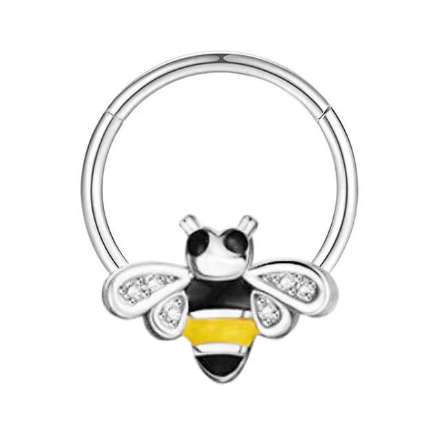 16G Stainless Steel Septum Ring Nose Hoop Ring Bee Bat Septum Piercing  Cartilage Hoop Helix Tragus Daith Small Earrings